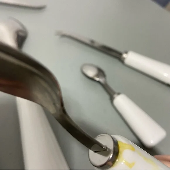 Christmas Tree Serving Utensils Salt Pepper Shakers Stainless Japan 13 P… - Picture 6 of 9